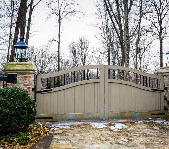 Custom Cedar Estate Gate